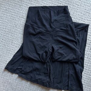 Aerie black slit front flare leggings